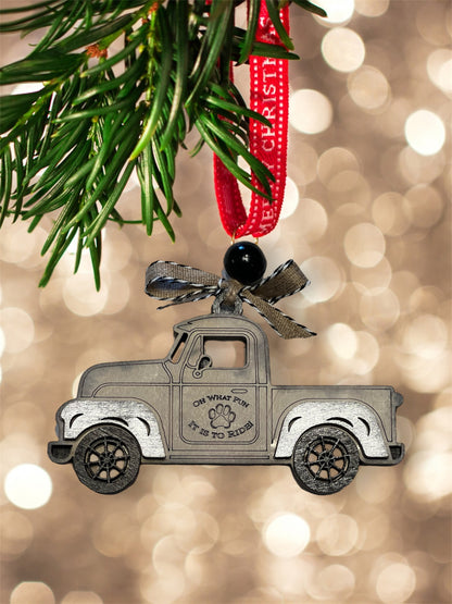 Pickup Pup Ornament- Cream