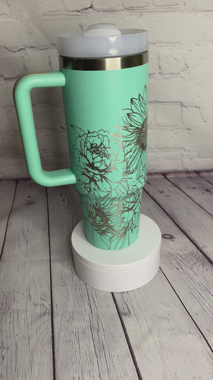 Peony & Sunflower 30oz Tumbler