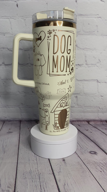 Dog Mom Copper Tumbler